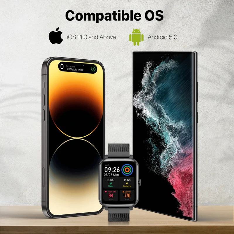 Promate promate-IP68 Fitness Tracker Smartwatch with Media Storage