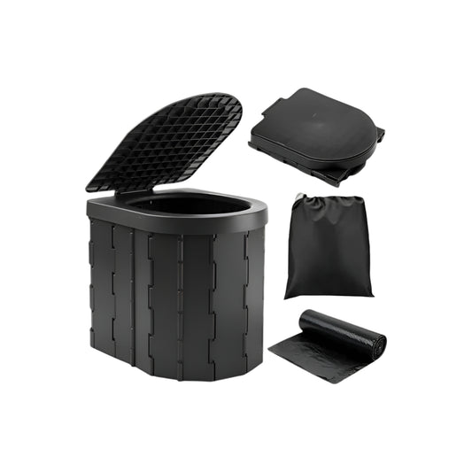 مرحاض محمول للكبار والصغار قابل للطي ومنتجات صرف صحي طارئة للاستخدام الخارجي والتخييم والسفر والمشي لمسافات طويلة وصيد الأسماك والرحلات الطويلة