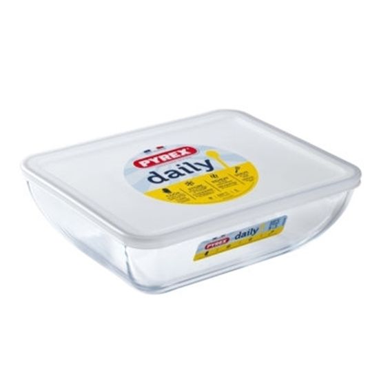 PYREX RECTANGULAR DISH WITH LID 22X17 CM