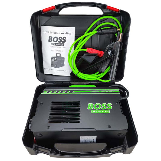 ماكينة لحام عاكس تيار مستمر MMA-400 مع قوة قوس وتحكم في التيار، تقنية ألمانية، مدخل 220 فولت، شاشة رقمية، خفيفة الوزن مع حقيبة