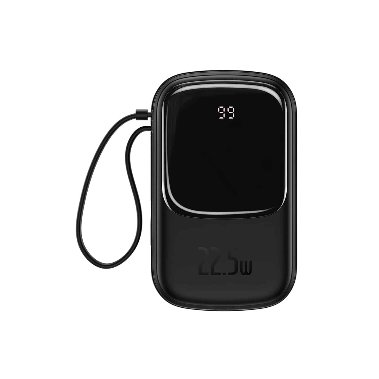 بنك طاقة Baseus Qpow بسعة 10000 مللي أمبير مع شاشة عرض رقمية وكابل Lightning مدمج