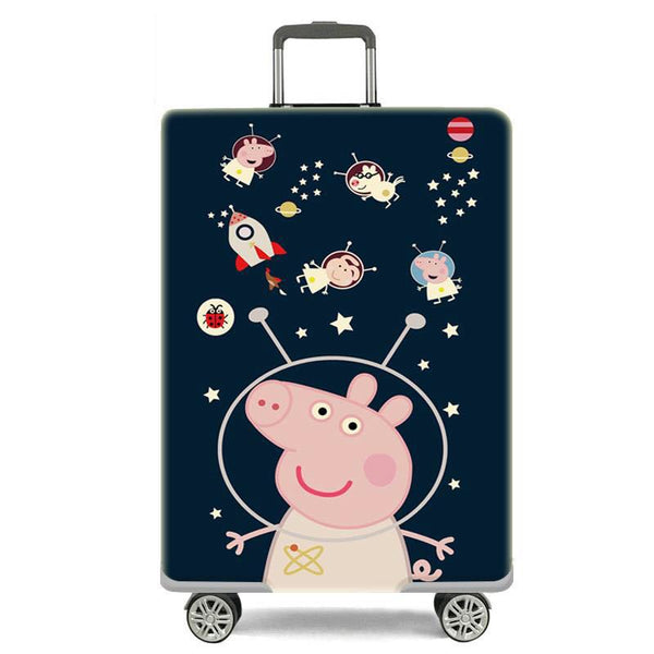 Travel Luggage Cover Spandex Protector For 28" Up To 32" Inch Luggage - PEPPA IN SPACE