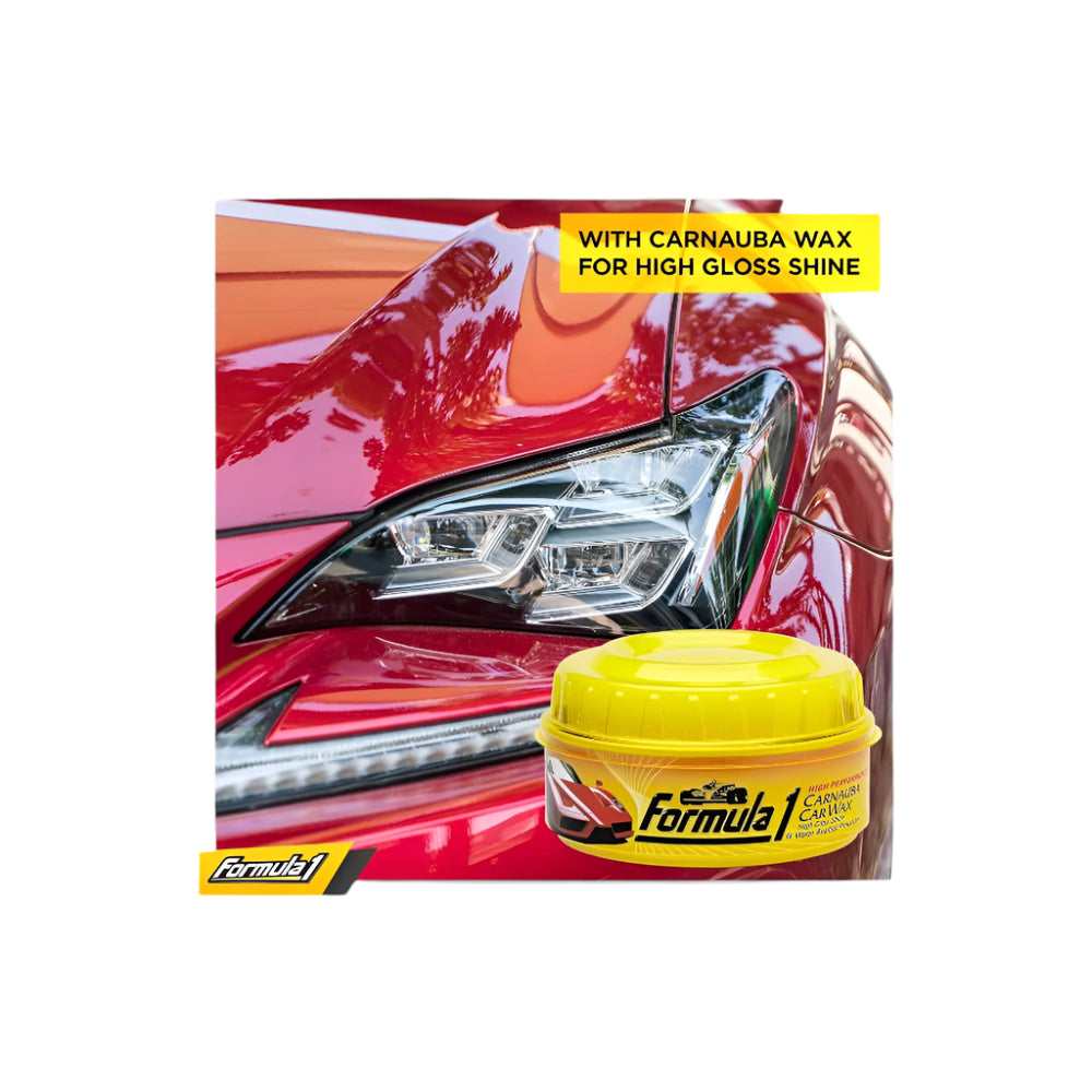 Formula 1 Carnauba High-Gloss Shine Car Wax Paste - Removes Car Scratches, Shines & Protects Cars
