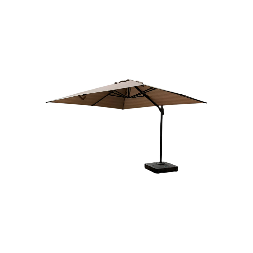 Patio Garden Cantilever Roman LED Umbrella - Waterproof, UV Resistant, 360° Rotation
