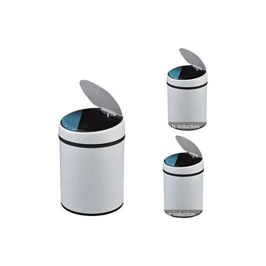 سلة المهملات الأوتوماتيكية من الفولاذ القابلة لإعادة الشحن مع مستشعر الحركة بدون لمس