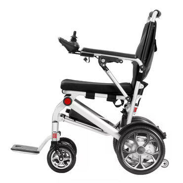 17.5kg Lightweight Folding Electric Wheelchair with Dual Motor, Compact - 130kg Load Capacity