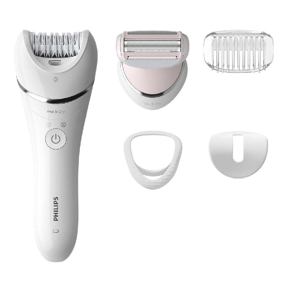 Philips Epilator Series 8000 Wet & Dry Cordless Epilator with 5 Accessories