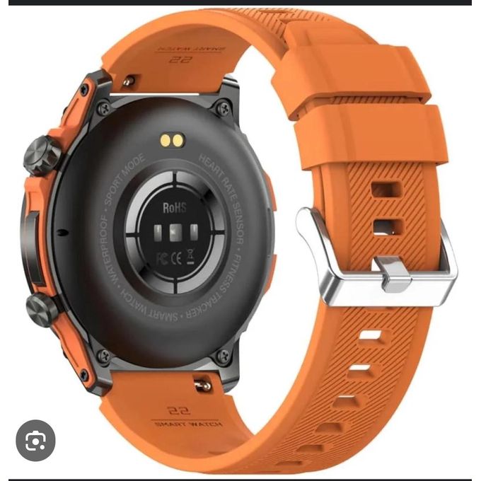 1.43' AMOLED Smartwatch with Stainless Steel Body, 380mAh Battery, IP68 Waterproof