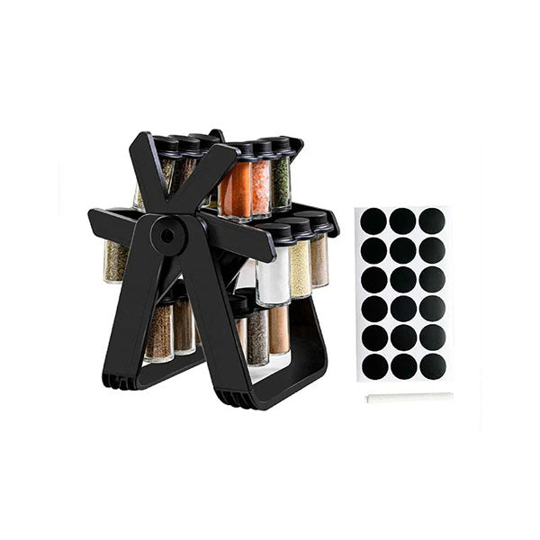 Spice Rack Ferris Wheel Rotating Jars Organizer
