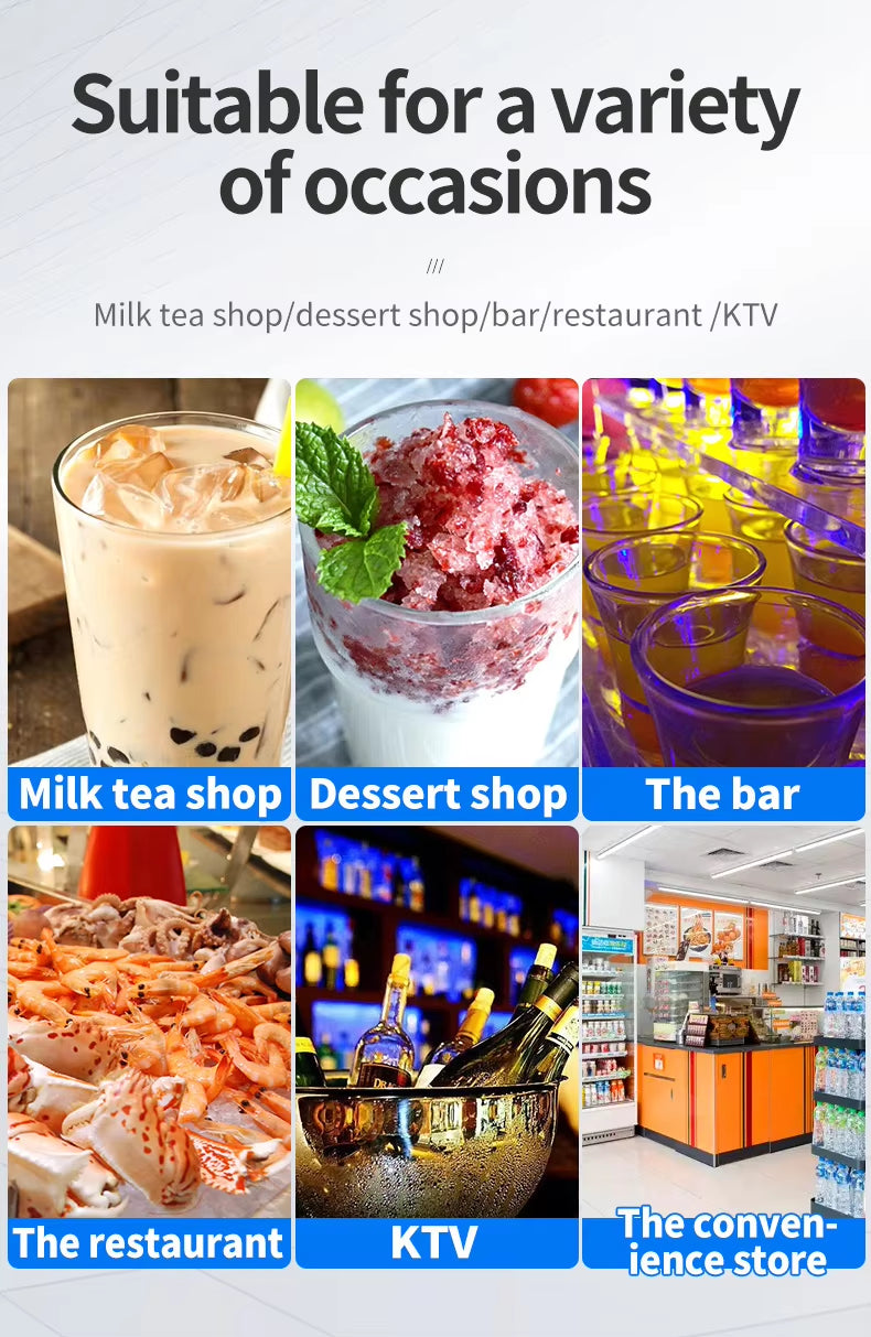 Commercial Snowflake Ice Cream Maker Machine – 60 kg/Day, 380 W