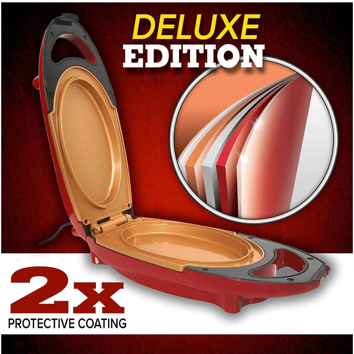 ELECTRIC MEAL MAKER PAN RED COPPER