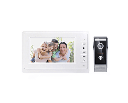 Wired Video Door Phone Intercom System with 7-Inch TFT-LCD Screen, Night Vision Camera, 2-Way Audio, Remote Unlock & Do Not Disturb Function for Home & Villa Security