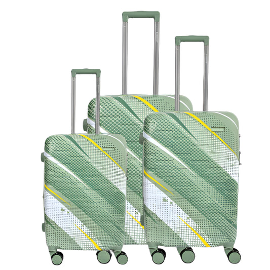 KarryOn Aero Strokes Luggage Set – 3 Piece Polypropylene (20"/24"/28")