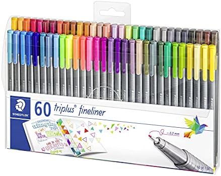 قلم تحديد دقيق من تريبلاس، 60 لونًا