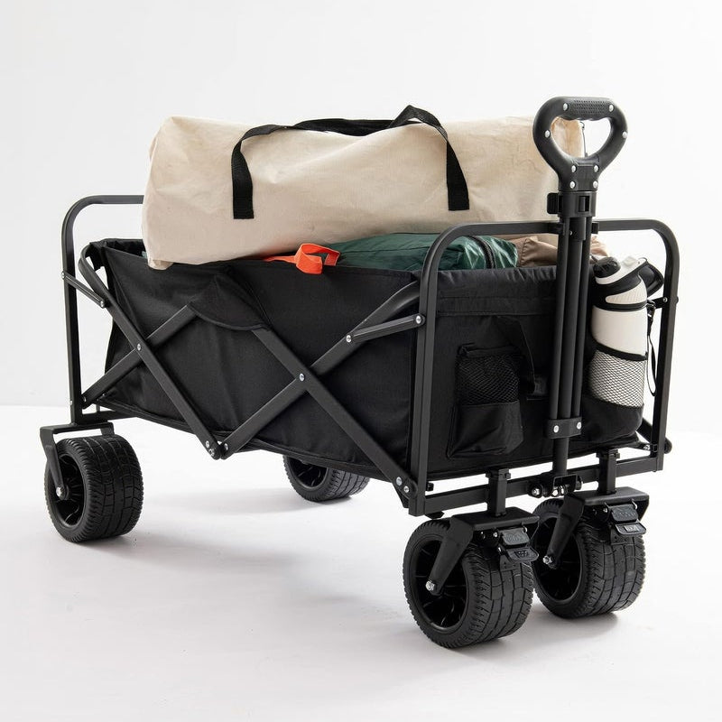 2-in-1 Multipurpose Adventure Utility Trolley with Foldable Table Top for Outdoor & Camping