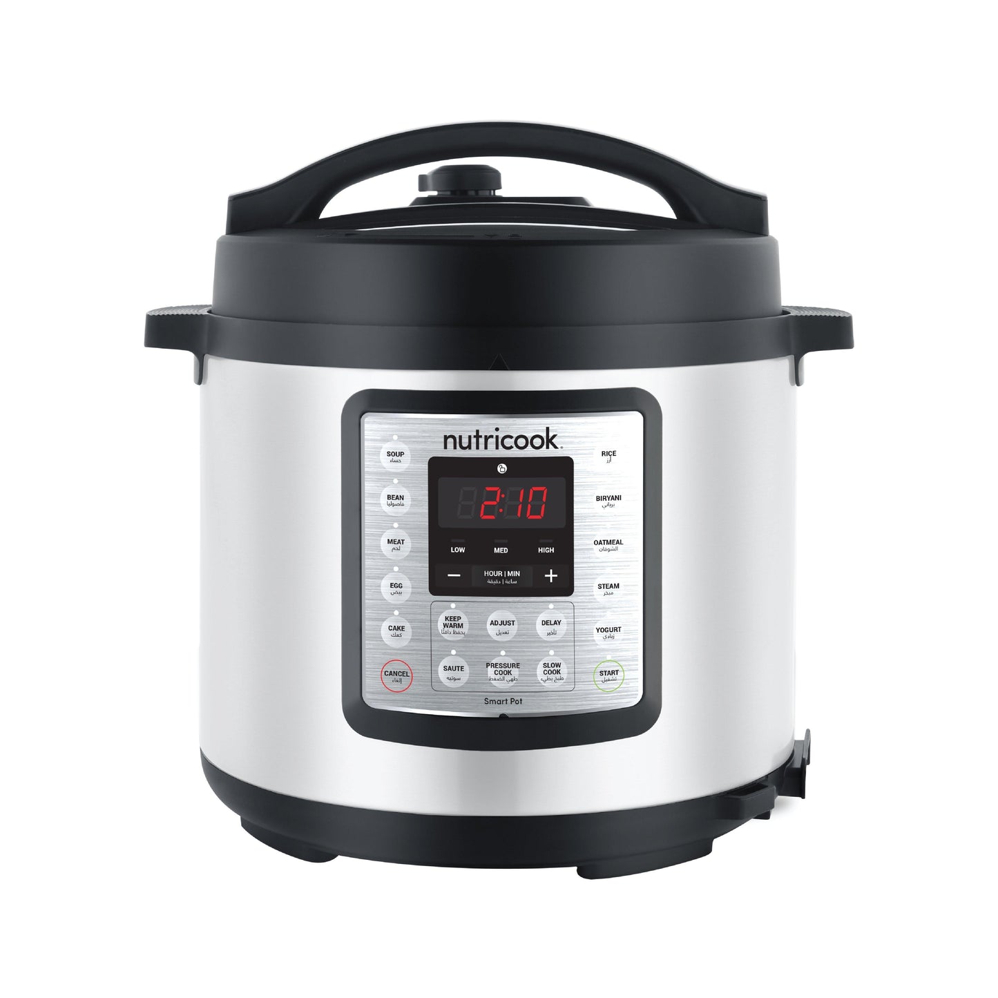 NutriCook Smart Pot Pressure Cooker Eko, 6L - Stainless Steel