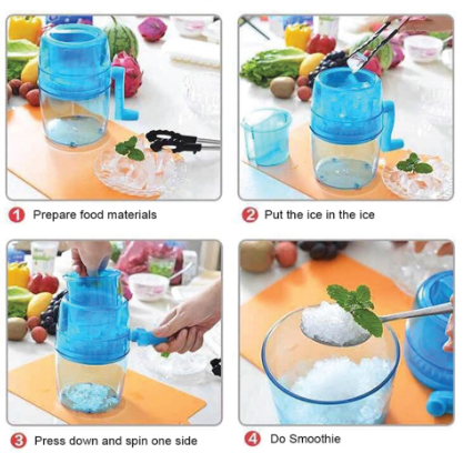 Mini Portable Manual Ice Shaver & Crusher - 1.1 Litre
