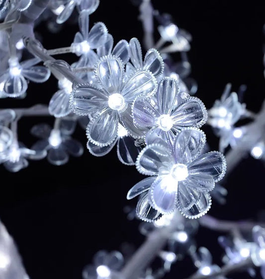 Sparkling LED Crystal Multicolor Cherry Blossom Tree Light - Water resistant Decorative Tree with Multi Color Modes