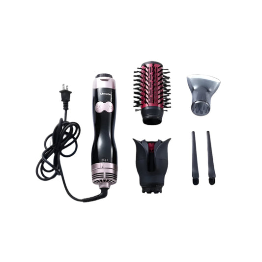 مجفف شعر محمول 3 في 1 للشعر المستقيم, الطويل, المجعد والمموج مع العناية الأيونية وسلك طويل