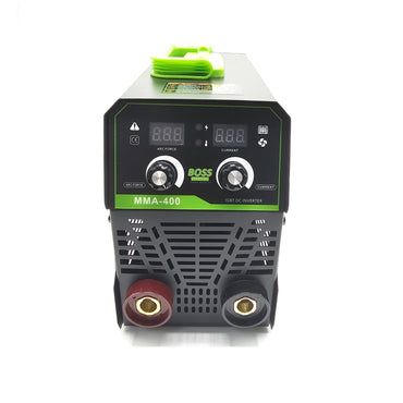 ماكينة لحام عاكس تيار مستمر MMA-400 مع قوة قوس وتحكم في التيار، تقنية ألمانية، مدخل 220 فولت، شاشة رقمية، خفيفة الوزن مع حقيبة