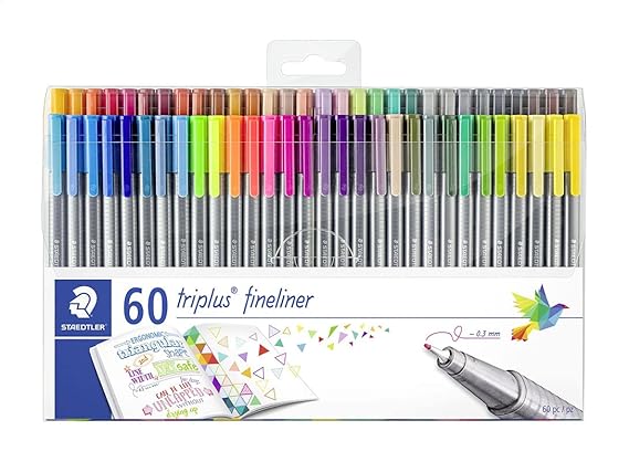 قلم تحديد دقيق من تريبلاس، 60 لونًا