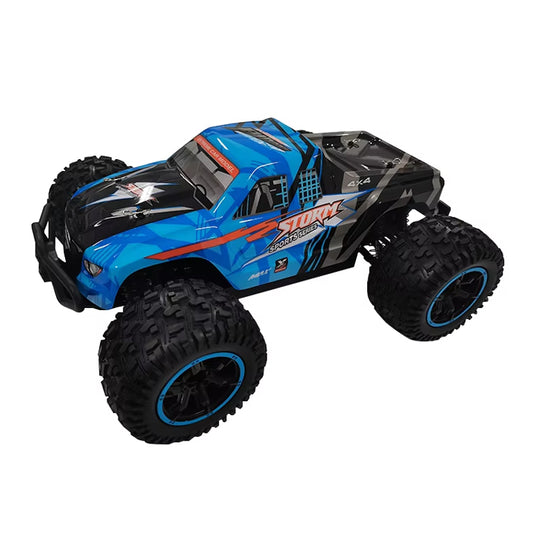 سيارة سباق سبيد ستورم عالية السرعة على الطرق الوعرة مزودة بجهاز تحكم عن بعد بمقياس 1:10، ونظام دفع رباعي وجهاز تحكم عن بعد 2.4 جيجاهرتز - سرعة 55 كم/ساعة