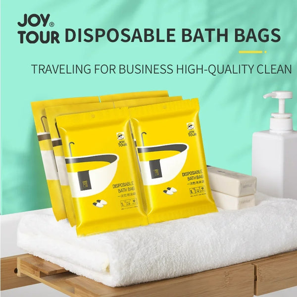 Disposable Bath Bags for Travel and Hotels (Pack of 5)