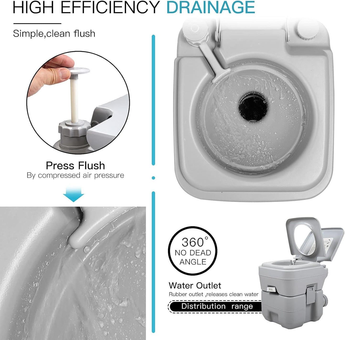 Outdoor Portable Toilet for Children and Adults for Tours, Vacations and Outings