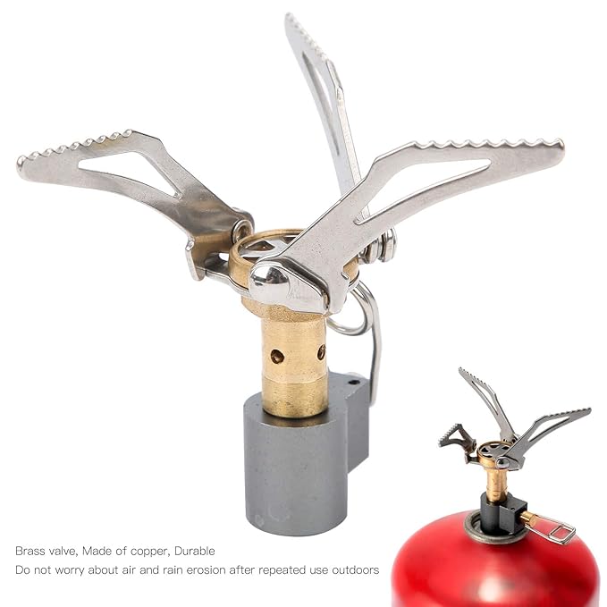 Mini Portable 3000W Foldable Camping Gas Stove – Lightweight Stainless Steel, Copper & Aluminum Alloy Outdoor Burner for Picnic & Emergency Cooking