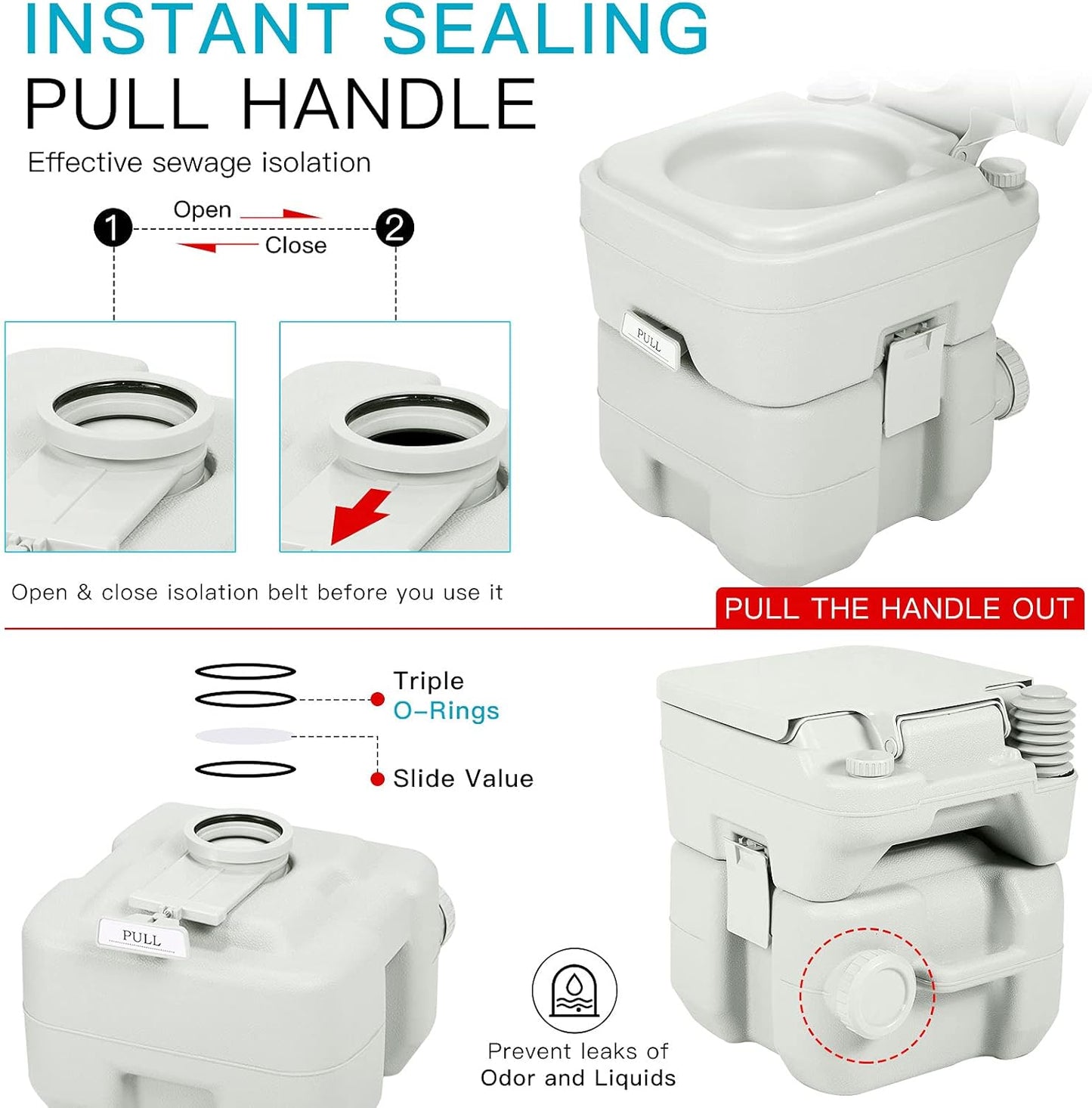 Outdoor Portable Toilet for Children and Adults for Tours, Vacations and Outings