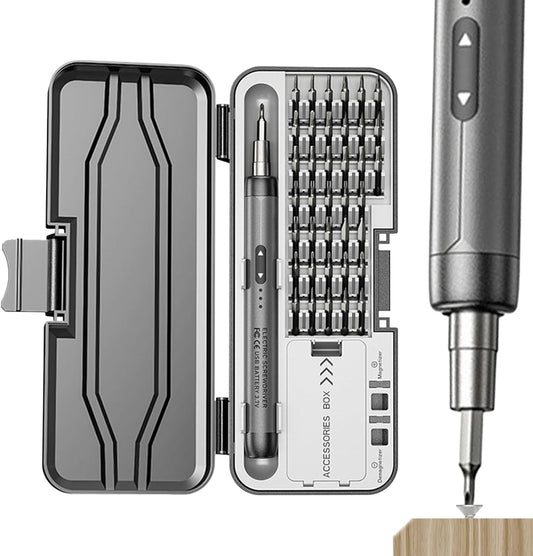 48-in-1 Rechargeable Electric Precision Screwdriver Set with Magnetic Bits, Type-C Fast Charging, LED Indicator & Portable Storage Case – Ideal for Phones, Laptops, Watches, and DIY Repairs