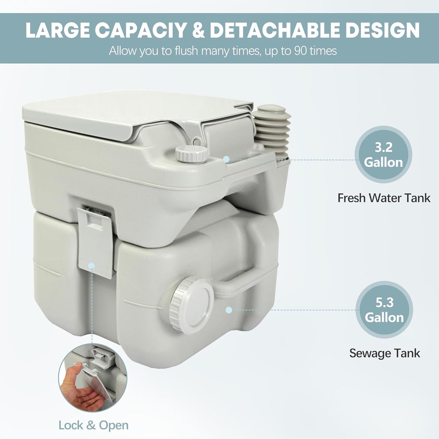 Outdoor Portable Toilet for Children and Adults for Tours, Vacations and Outings