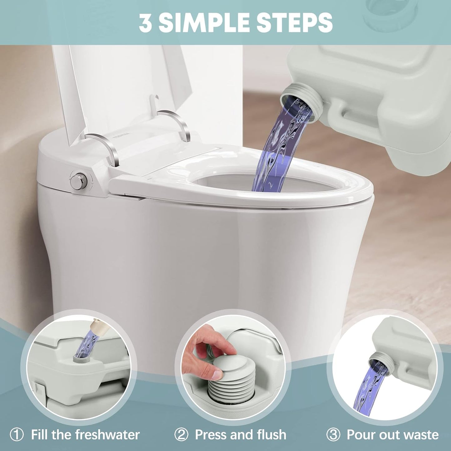 Outdoor Portable Toilet for Children and Adults for Tours, Vacations and Outings