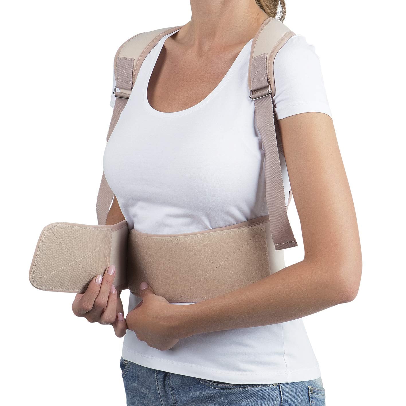 VITALmaxx Back Corrector - Cream | Adjustable Straps | Soft & Flexible Material for Comfortable Wearing | For Short-Term Posture Support