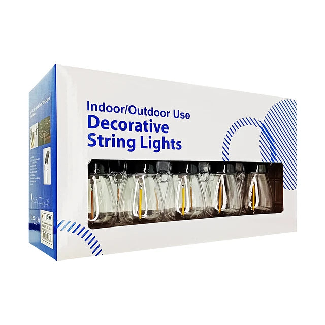 8M Solar String Lights RC with 10 LED Bulbs, 8 Lighting Modes, 18650 Battery 1200mAh, USB Backup Charging, Charge Indicator & IP44 Weather Protection for Camping, Garden, Patio & Outdoor Decoration