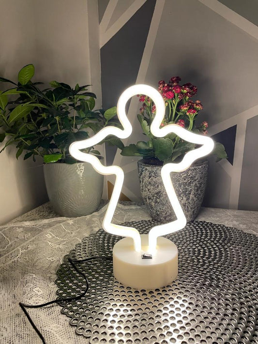 Cool LED Neon Sign Night Lamp Light for Home & Room Decor - Angel