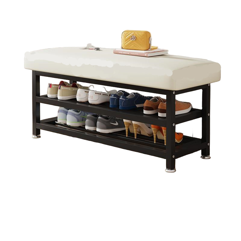 Modern Entryway Shoe Cabinet Bench with Cushion – 80 x 31 x 44 cm