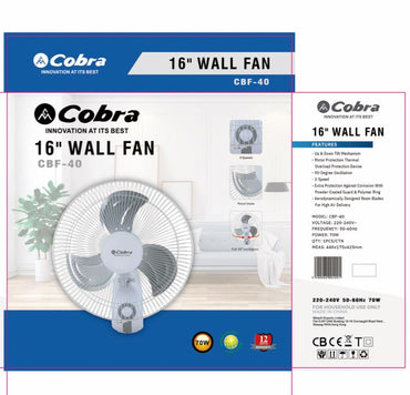 مروحة حائط كوبرا 16 بوصة CBF-40
