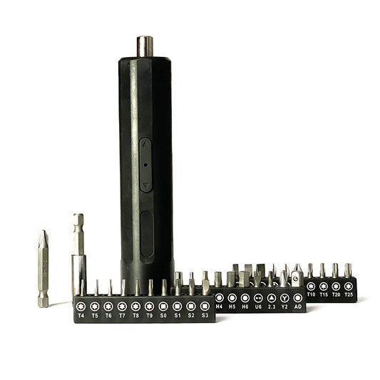 34-in-1 Rechargeable 3.6V Electric Precision Screwdriver Set with 3N.m Torque, 240RPM, 34 High-Strength Alloy Bits & Type-C Fast Charging - 2000mAh Battery Capacity
