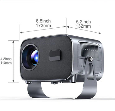 A10 Smart Android 4K WiFi Projector with Built-in Speaker, 200 Lumens, Bluetooth 5.0 with HDMI & Dual USB Ports
