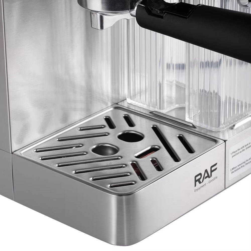RAF 4-in-1 Automatic Stainless Steel Dual Coffee Maker Machine – 1.8L Capacity
