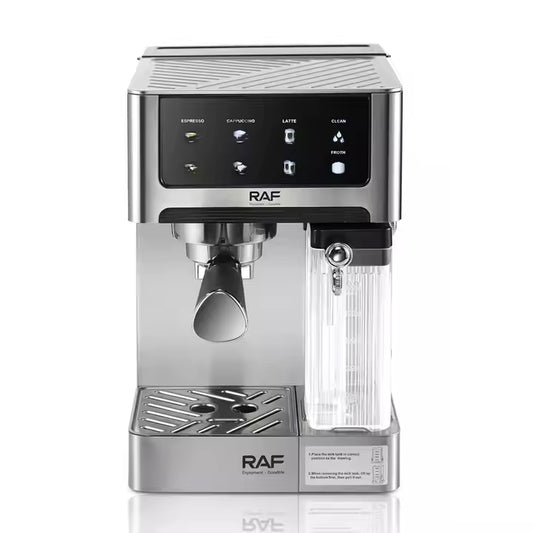 RAF 4-in-1 Automatic Stainless Steel Dual Coffee Maker Machine – 1.8L Capacity