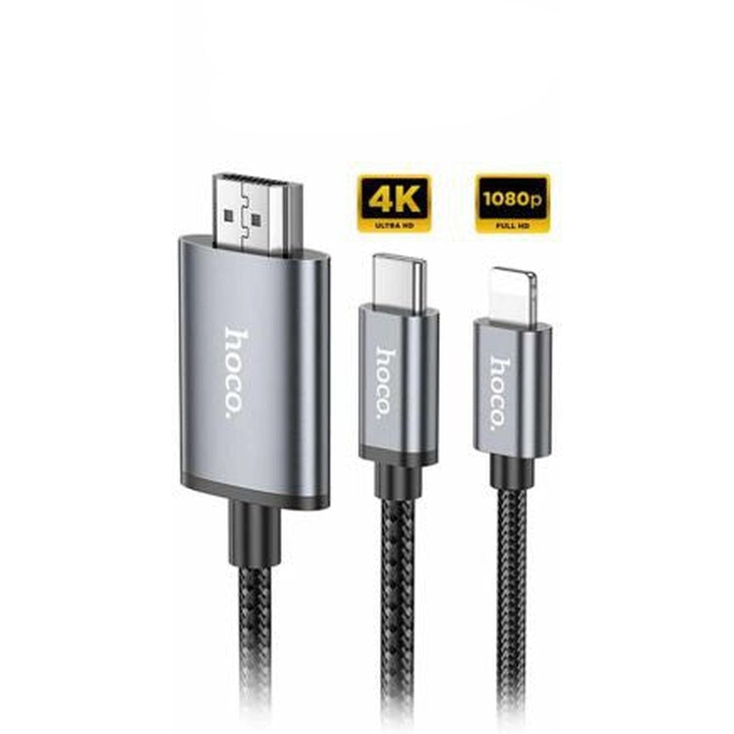 HOCO UA27 HD On-Screen Cable iPhone To HDTV - Grey