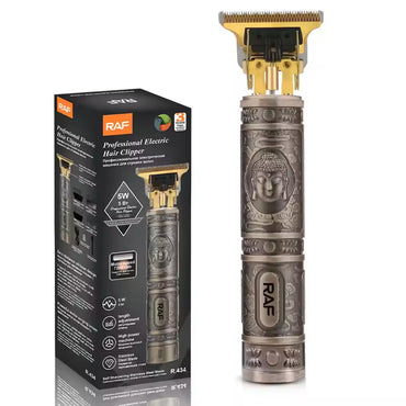 ماكينة قص الشعر الكهربائية الاحترافية RAF مع شفرات من الفولاذ المقاوم للصدأ ومجموعة حلاقة كاملة - 5 واط