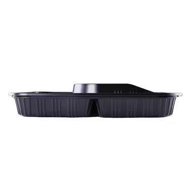 5-Compartment Disposable Plastic Food Container Box - 26 x 20 x 6 cm