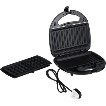 صانعة الساندويتشات 3 في 1 من بلاك آند ديكر، 750 واط، فتحتان