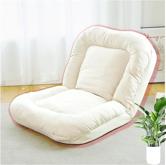 Adjustable Cozy Reclining Foldable Backrest Floor Chair cum Bed - 85 x 135 cm