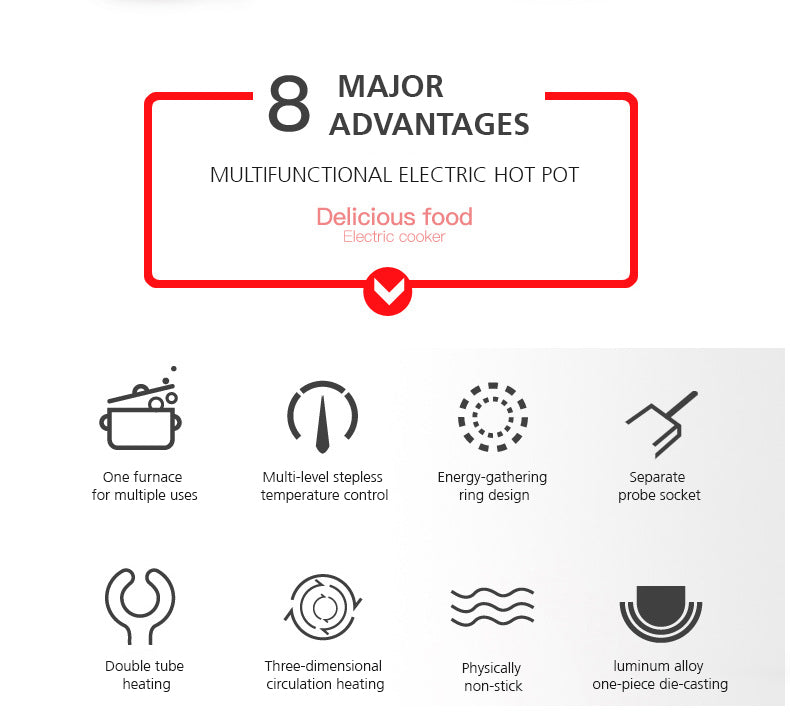 9-in-1 Multi-Purpose Electric Cooking Pot - 9 Litres