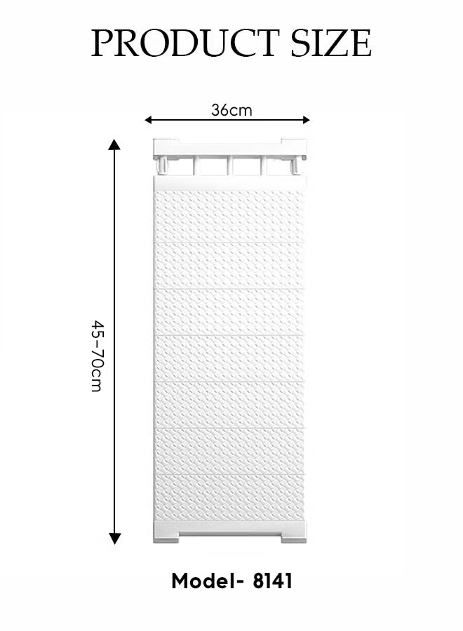 Adjustable Telescopic Shelf Rack with Stainless Steel Reinforced Pipes, Anti-Slip Grip & Expandable Design for Bathroom, Kitchen & Closet Storage Organization