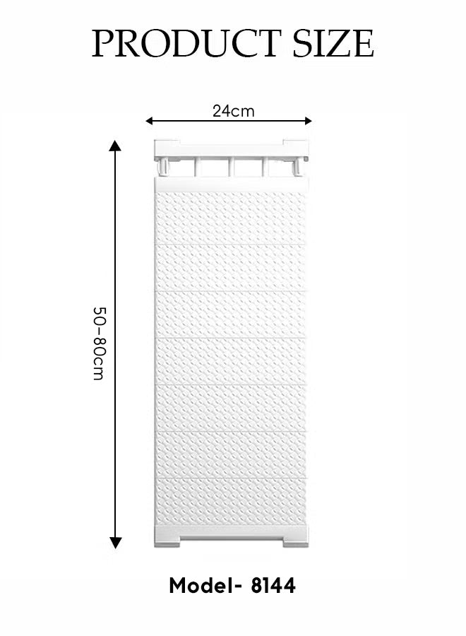 Adjustable Telescopic Shelf Rack with Stainless Steel Reinforced Pipes, Anti-Slip Grip & Expandable Design for Bathroom, Kitchen & Closet Storage Organization